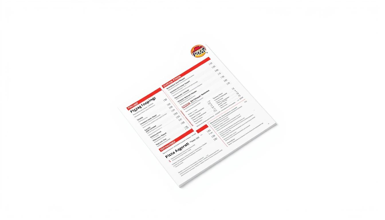 Pizza Hut Allergen Menu