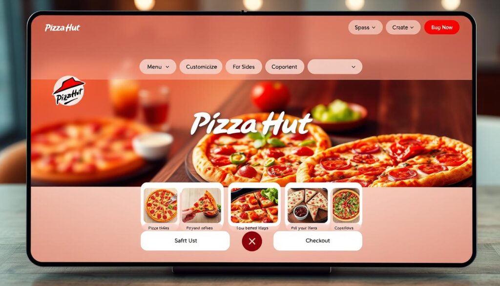 Pizza Hut Online Ordering Interface