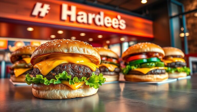 hardees burger menu