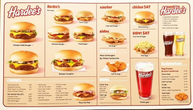 hardees menu