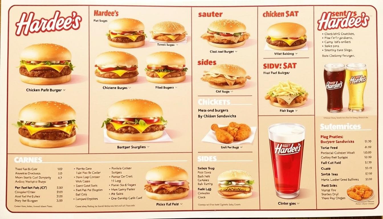hardees menu