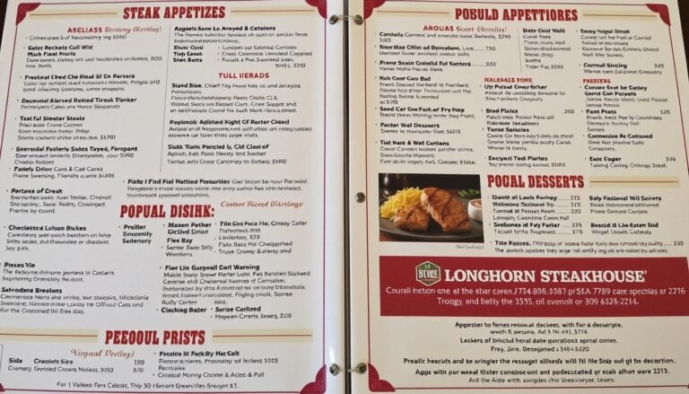 longhorn steakhouse greenville menu