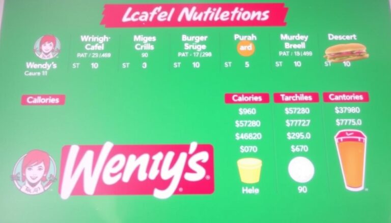 wendy's menu calories